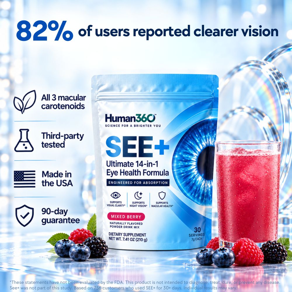 SEE+ Ultimate 14-in-1 Eye Health Formula - Engineered for Absorption