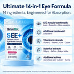 SEE+ Ultimate 14-in-1 Eye Health Formula - Engineered for Absorption