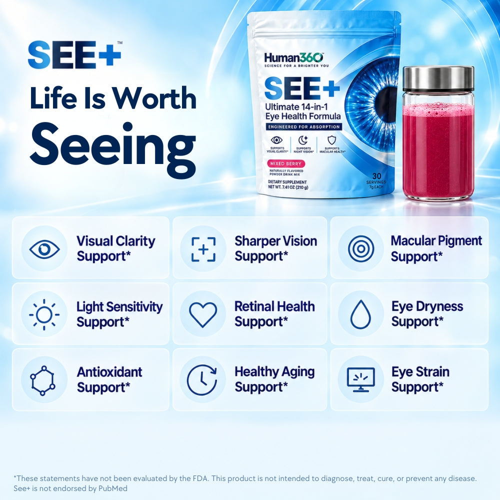SEE+ Ultimate 14-in-1 Eye Health Formula - Engineered for Absorption