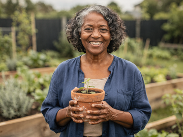 Illustrative lifestyle photograph: gardening