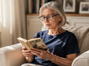 Illustrative lifestyle photograph: reading