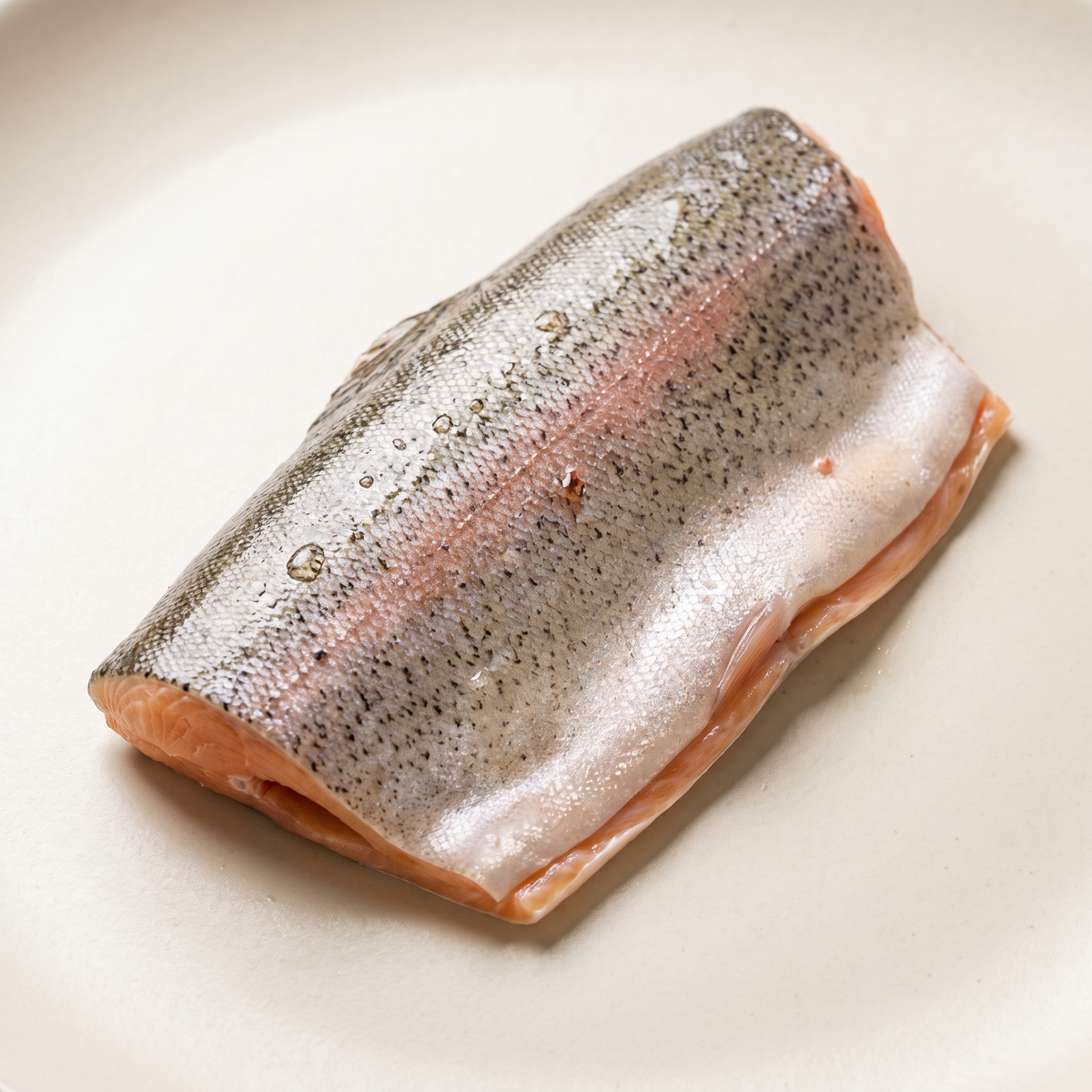 Trout fillet with its skin