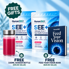 Human360 SEE+ Buy 2 with free shaker bottle and Feed Your Vision book